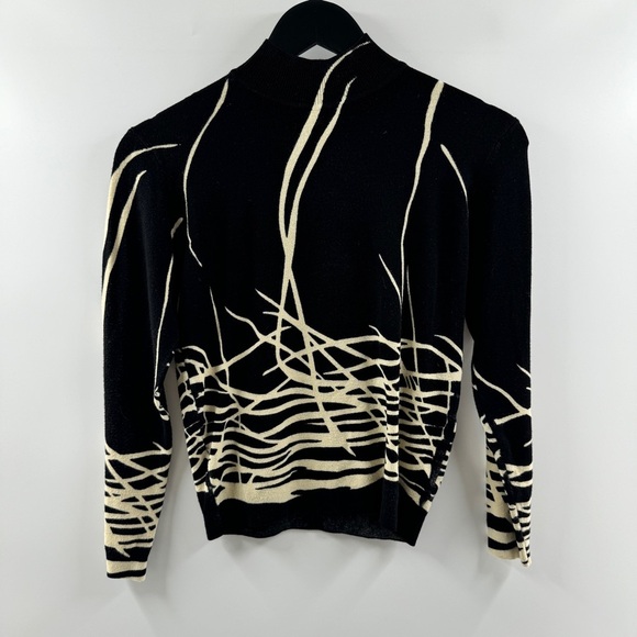 Juliana Tops - Juliana Y2K Vintage Black Abstract Knit Sweater Size Small